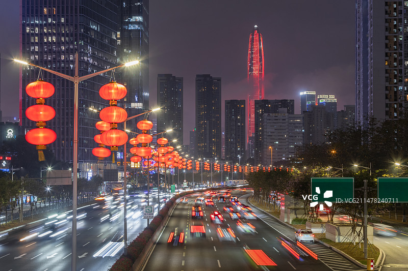 大红灯笼年味浓图片素材