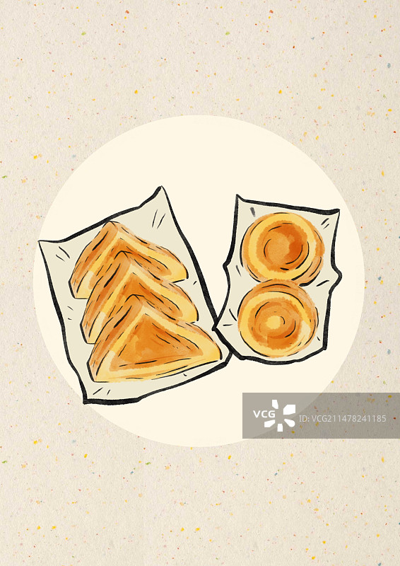 水墨风重庆美食插画图片素材