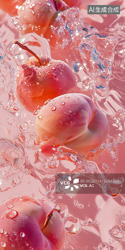 【AI数字艺术】湿玻璃上水滴的特写镜头图片素材