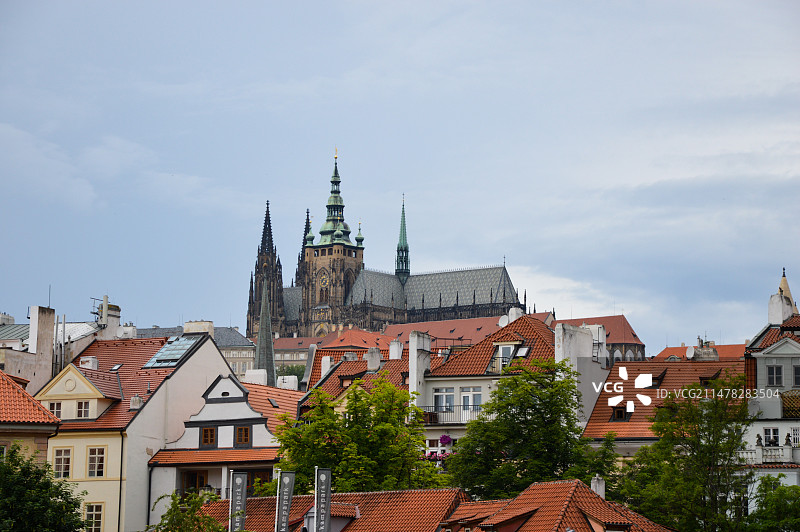 高视角下的布拉格图片素材