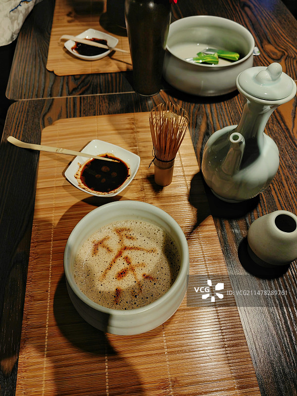 仿宋七汤点茶图片素材