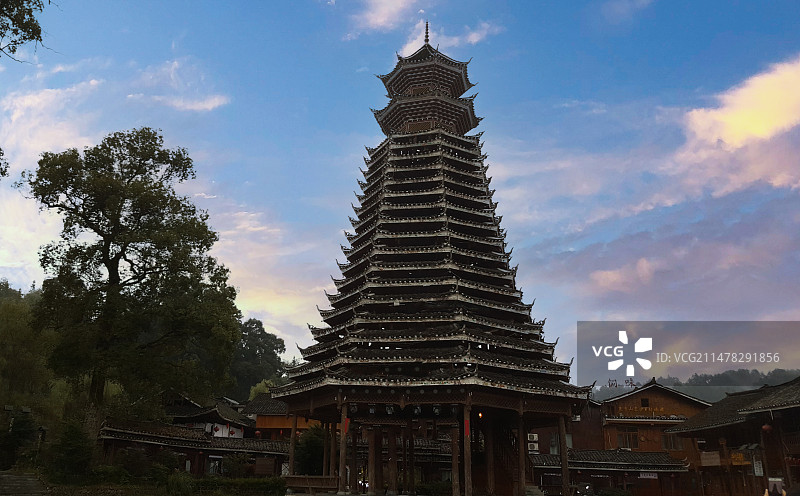 贵州铜仁市江口县寨沙侗寨风光图片素材