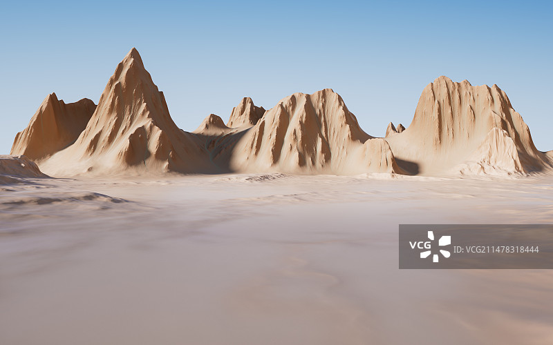 户外山脉地形背景3D渲染图片素材
