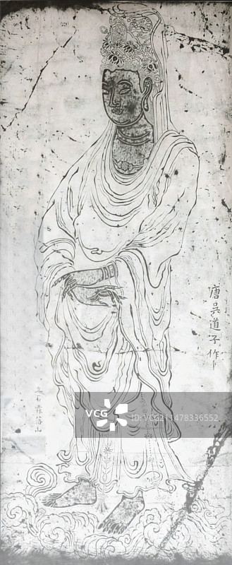 中国历代名画，唐代，画圣，吴道子，麻姑像图片素材