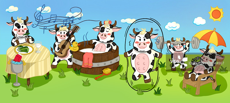 奶牛養成日記图片素材