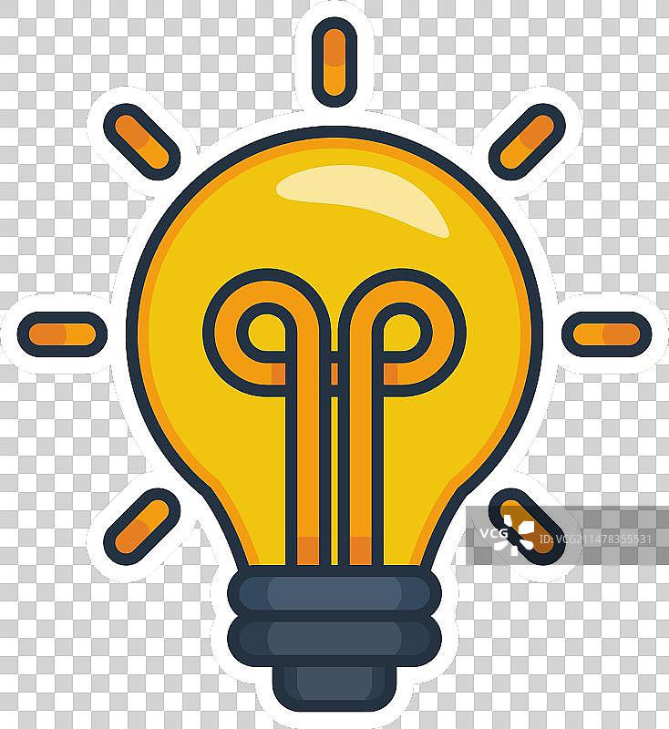 独特的可爱闪亮黄色灯图片素材