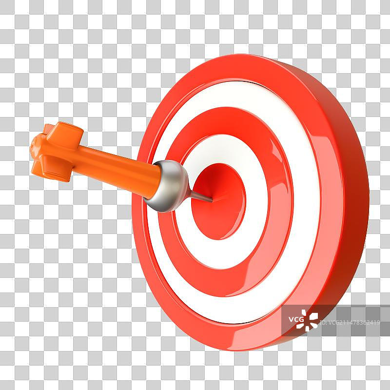 3D立体插画元素靶子射箭目标成功方向靶子飞镖图片素材