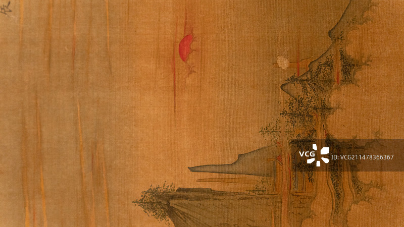 中国美术馆内的建筑和画展作品图片素材