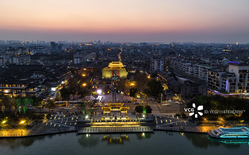 扬州东关街夜景图片素材