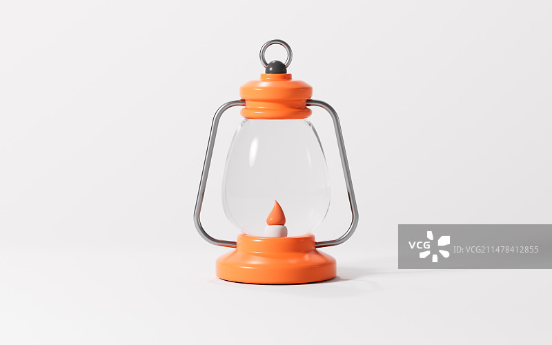卡通煤油灯3D渲染图片素材