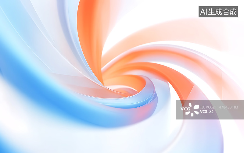 【AI数字艺术】3d毛玻璃材质螺旋背景图片素材