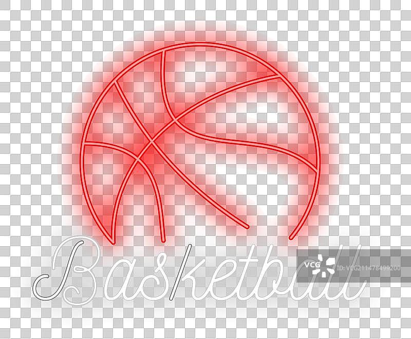 篮球霓虹灯标志砖墙背景图片素材