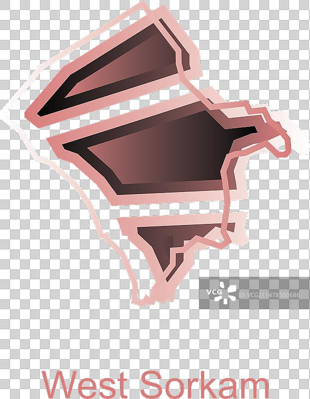 西索卡姆城市地图边界图片素材