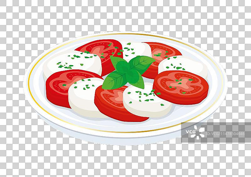 马苏里拉番茄卡布里沙拉图标图片素材