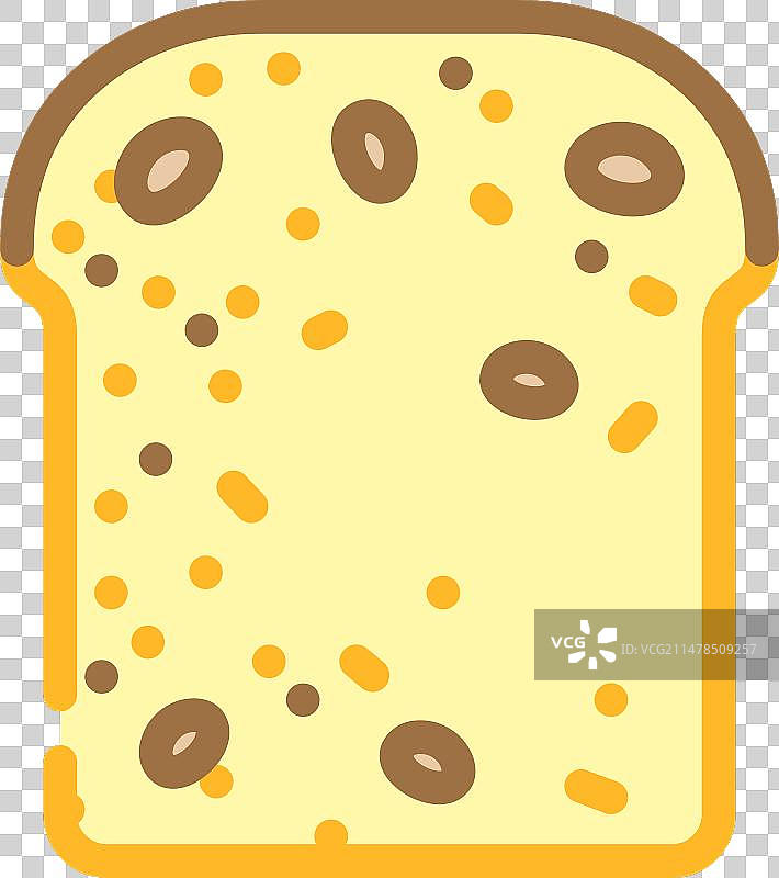 意式圣诞面包意大利美食彩色图标图片素材