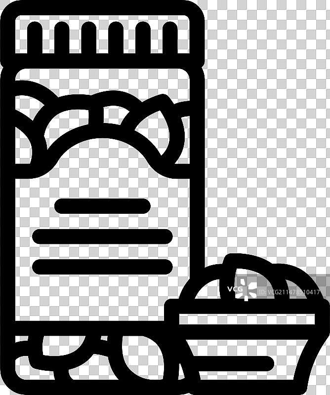 卡拉马塔橄榄希腊美食线性图标图片素材