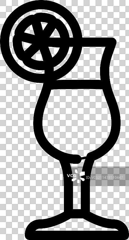 希腊美食茴香酒饮品线性图标图片素材