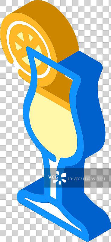 希腊美食茴香酒2.5D图标图片素材