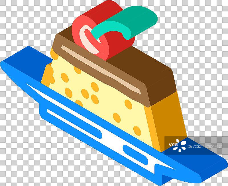 西班牙焦糖布丁2.5D图标图片素材