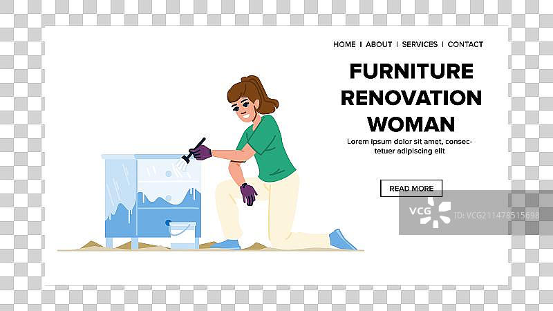 家具翻新女人图片素材