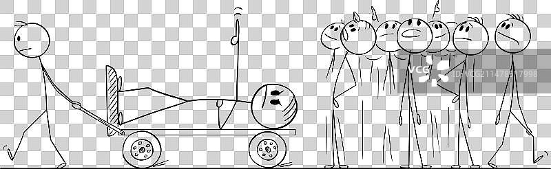 人物与领导者卡通简笔画雕像图片素材