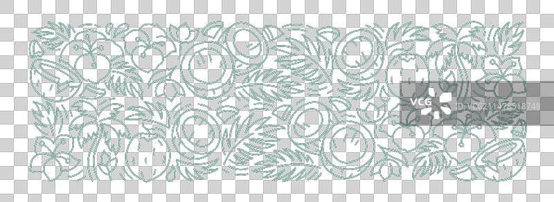 可编辑椰子矩形背景图案图片素材