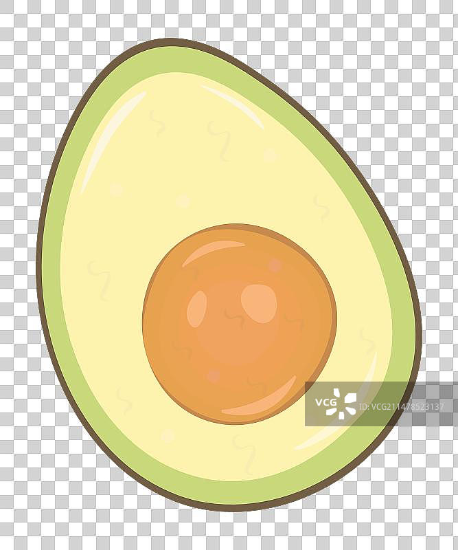 带核的半个牛油果图片素材