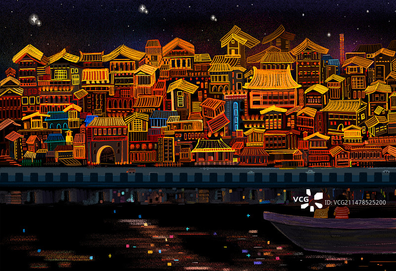 重庆夜景洪崖洞图片素材