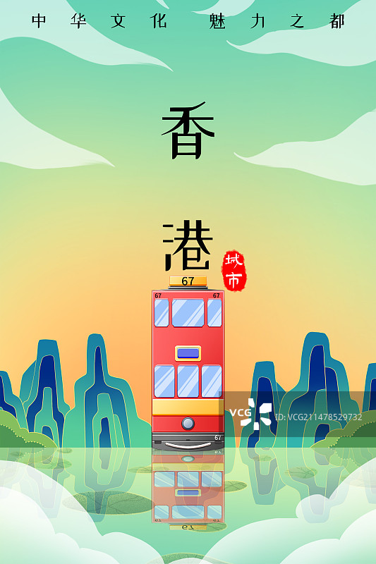 香港叮叮车图片素材