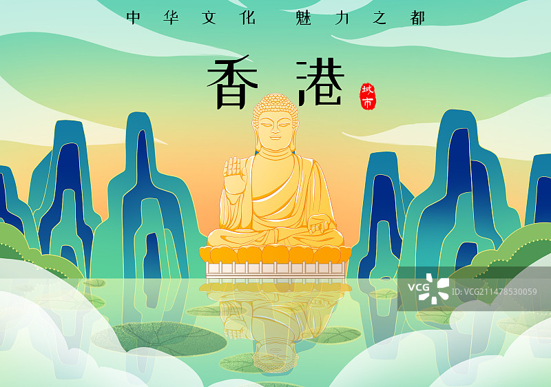 香港天坛大佛图片素材