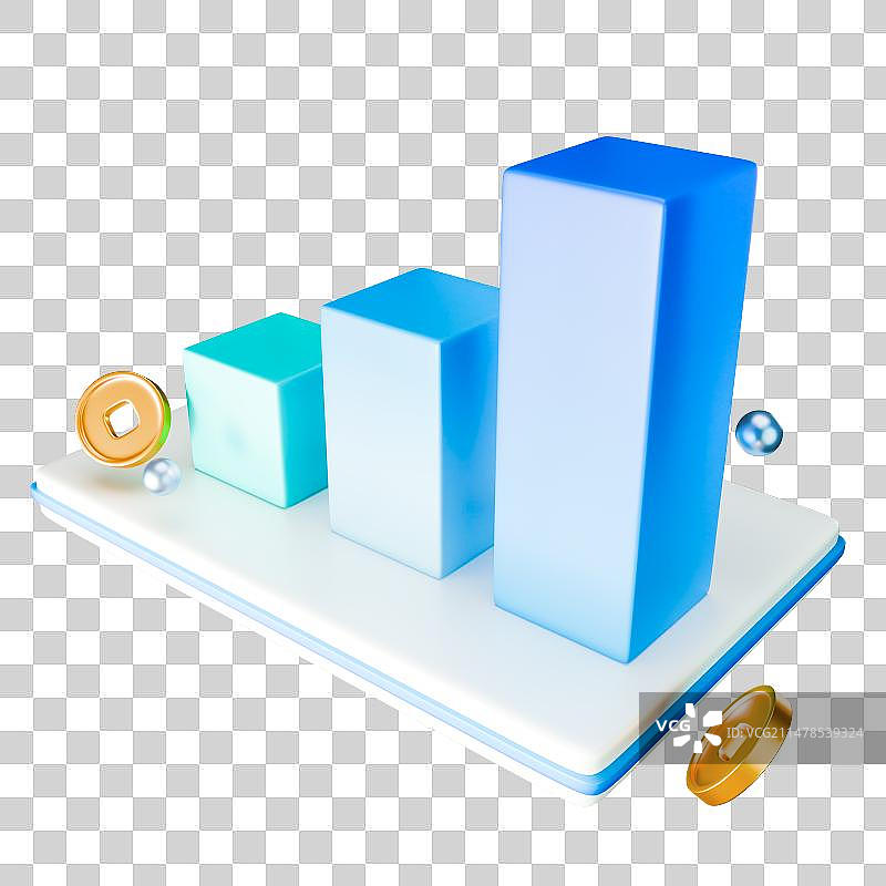3D立体元素插画数据表格图表图片素材