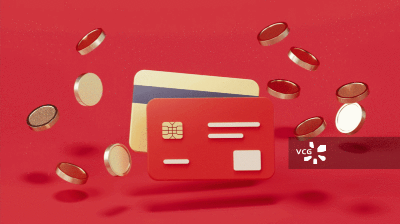 银行卡卡通风格循环动画3D渲染图片素材