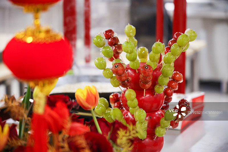 糖葫芦制作图片素材