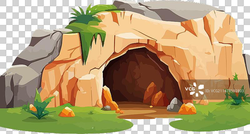 洞穴格式卡通图片素材