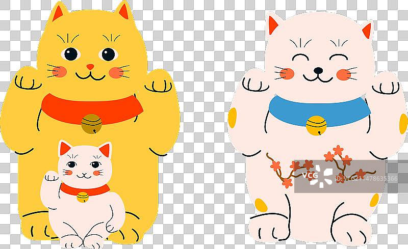 象征财富的东方招财猫摆件图片素材