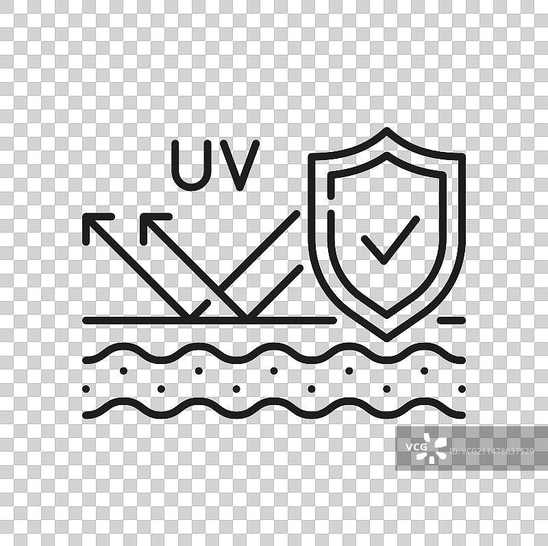 紫外线防护图标SPF防晒霜图片素材