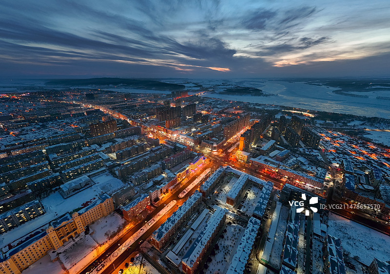 城市风光高视角图片素材