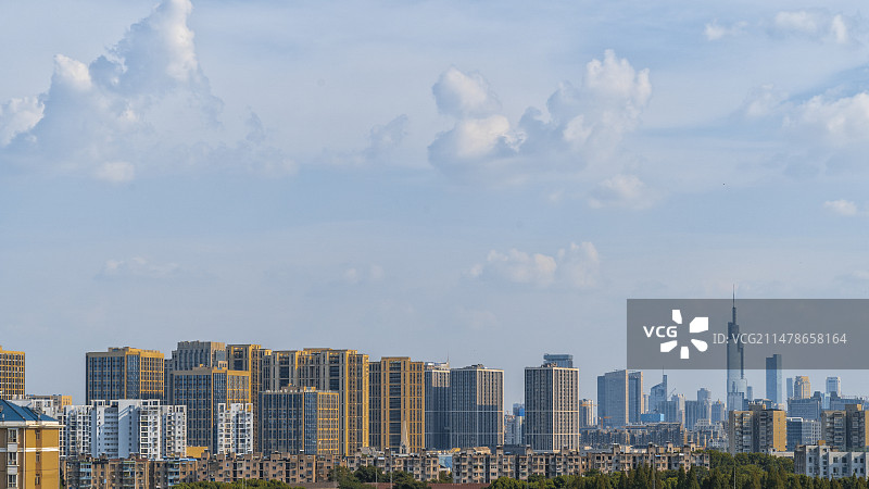 南京城天际线风光图片素材