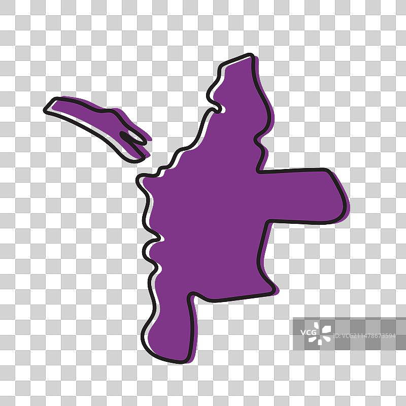 斯里兰卡马纳尔区地图图片素材