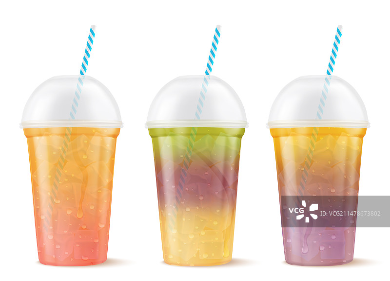 热带派对彩色冰饮图片素材