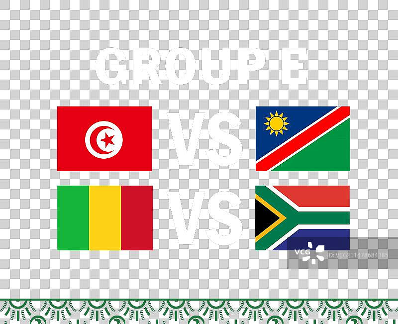 南非、纳米比亚、突尼斯和马里非洲旗帜图片素材