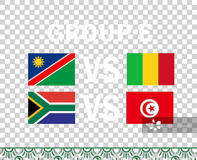 南非、纳米比亚、突尼斯和马里非洲旗帜图片素材
