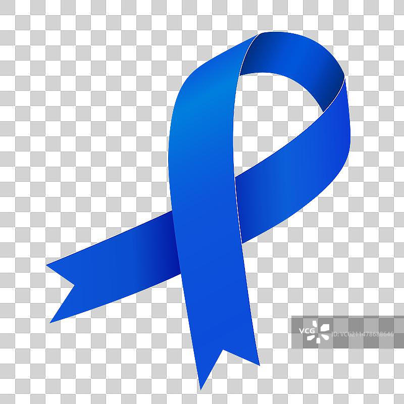 结直肠癌防治月蓝色丝带图片素材