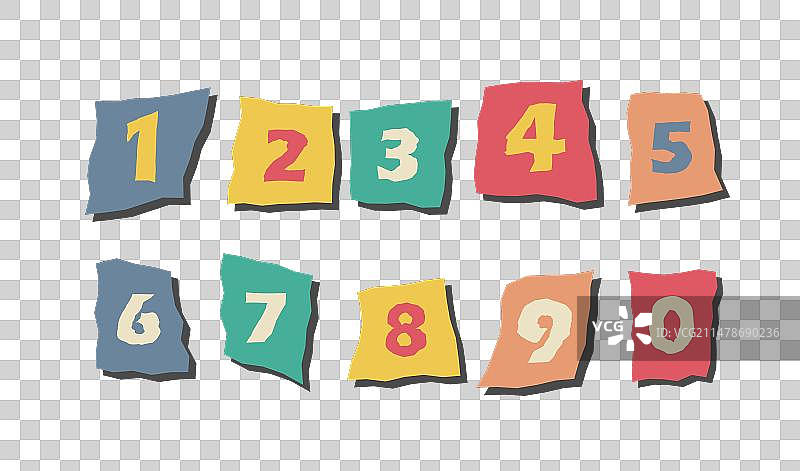 报纸字母数字剪贴拼贴图片素材