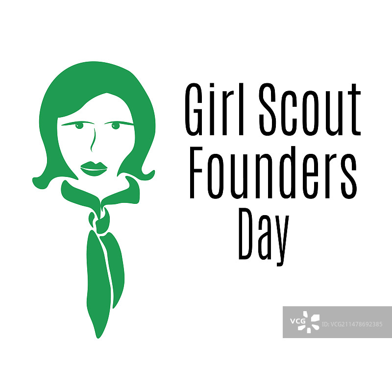 女童子军创始人日海报创意图片素材