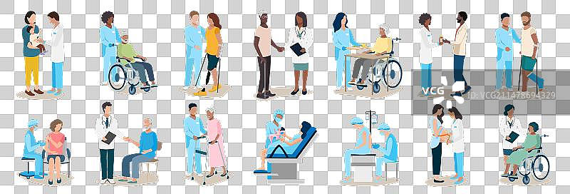 医生和病人套装图片素材