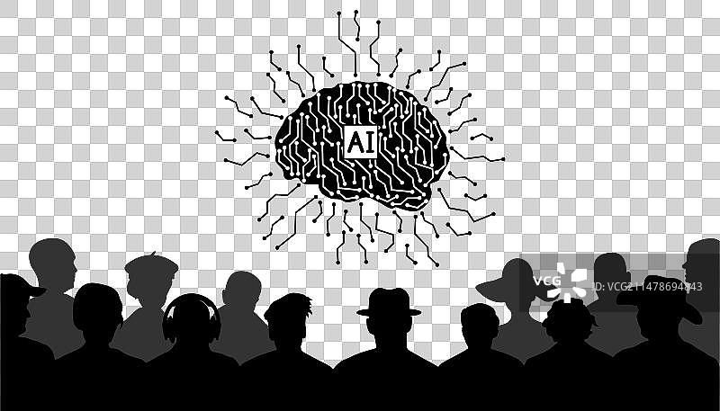 人工智能和观众人群图片素材