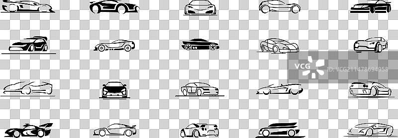 汽车标志黑色剪影图片素材