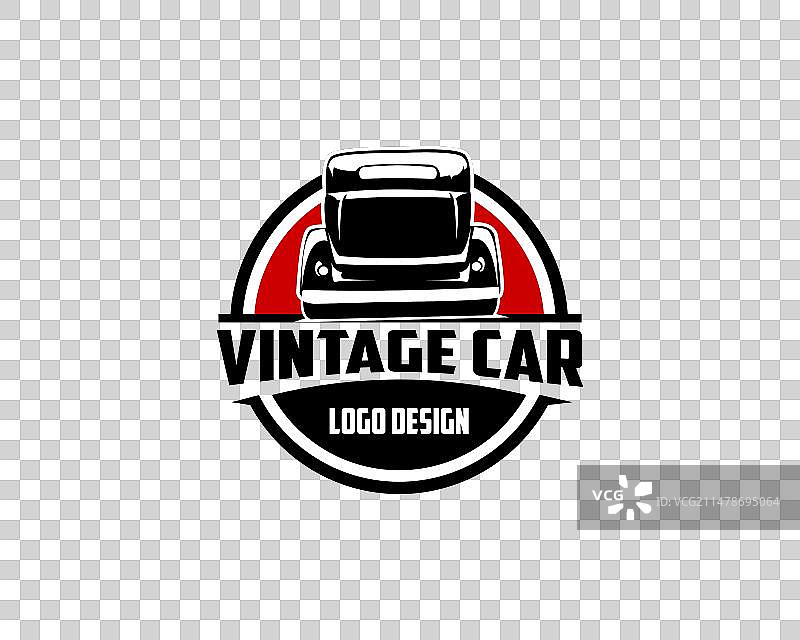 白色背景上的1932年福特轿跑车标志图片素材