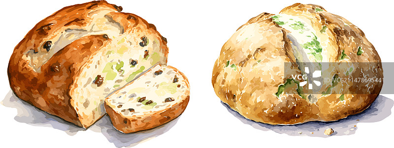 爱尔兰苏打面包圣帕特里克节剪贴画图片素材